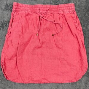WILLI SMITH Women's Size S Linen Drawstring Skirt Pink